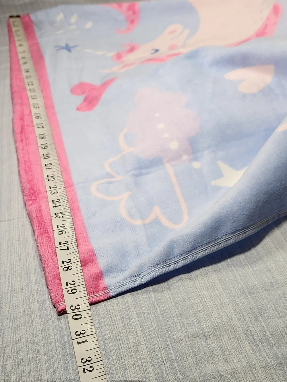 Mainstays Unicorn Beach Towel - Pink & Light Blue New Without Tags, Girls #2